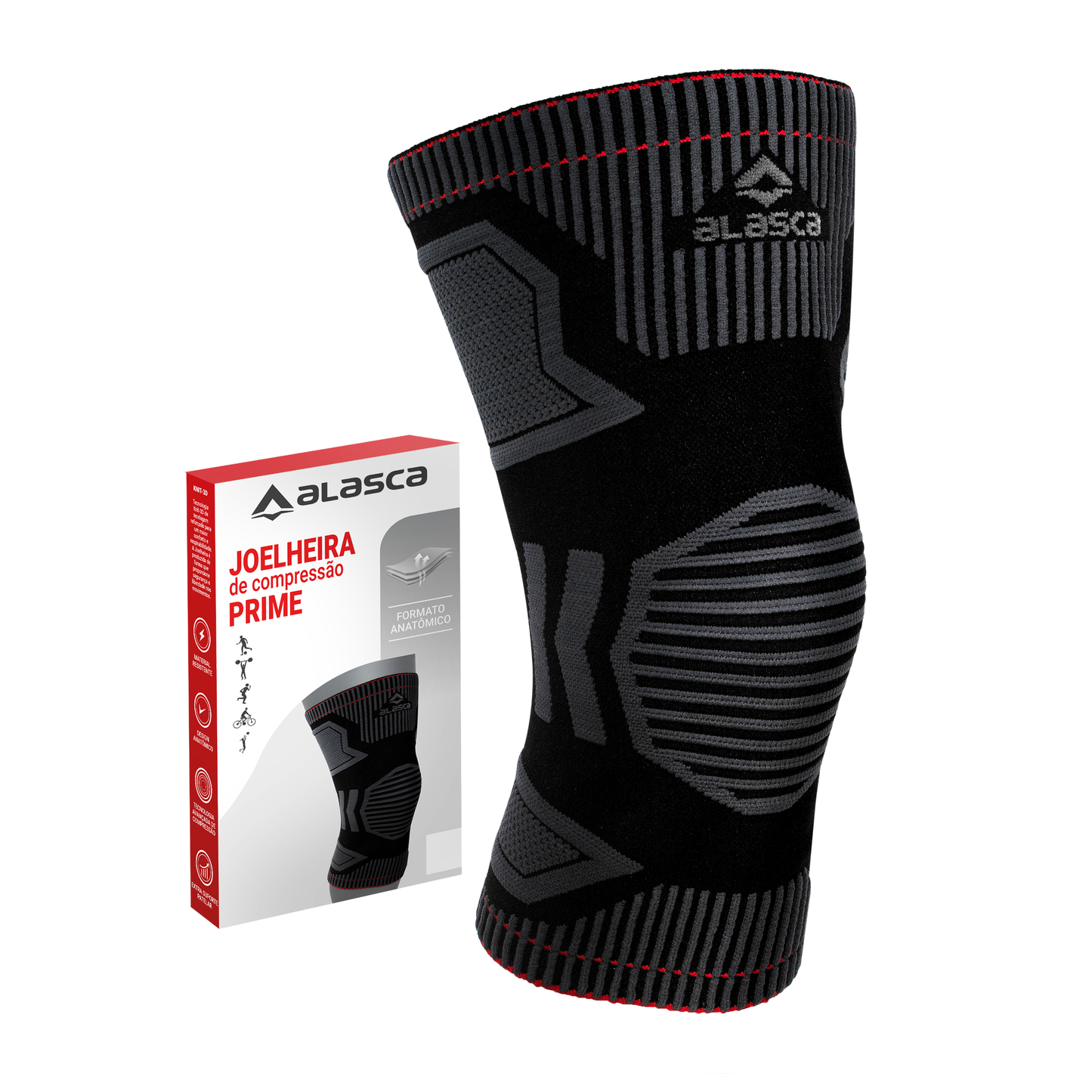 Joelheira de Compressão Prime - Tecnologia Knit 3D Alasca Tecnologia LtdaJoelheira