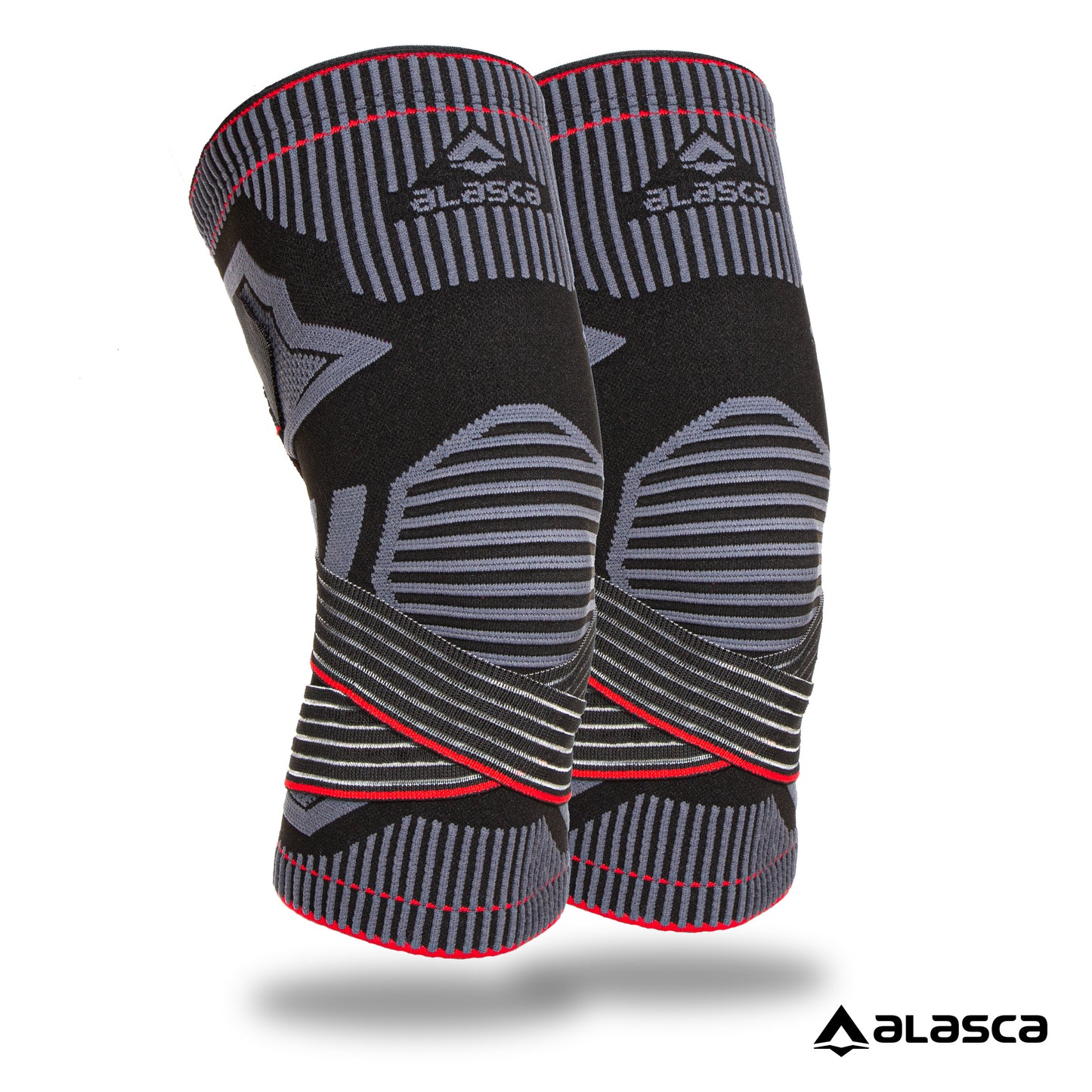 Par Joelheira de Compressão Prime Knit 3D com Faixa Alasca Alasca Tecnologia LtdaJoelheira