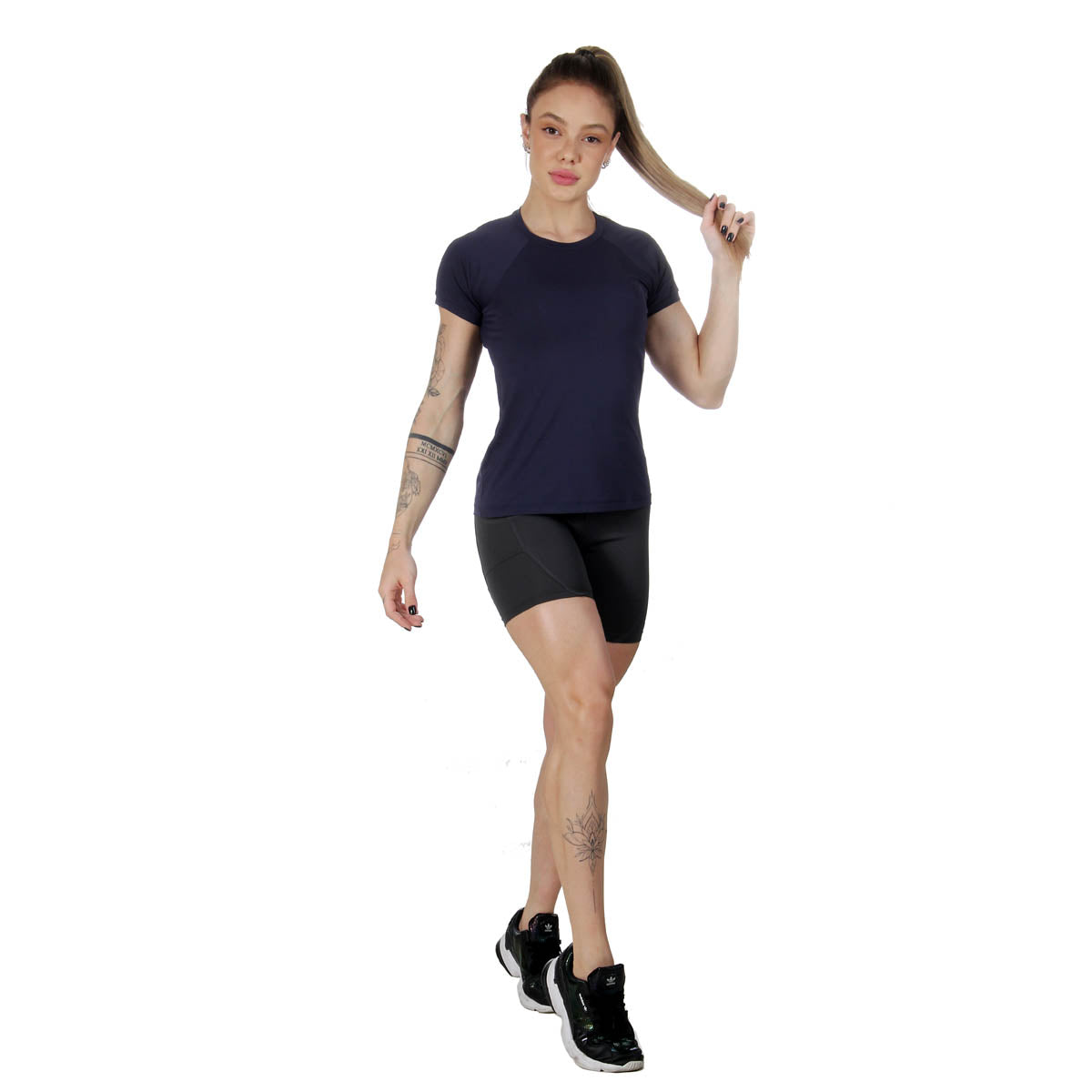 Camiseta Feminina Manga Curta Final Tech Azul Alasca