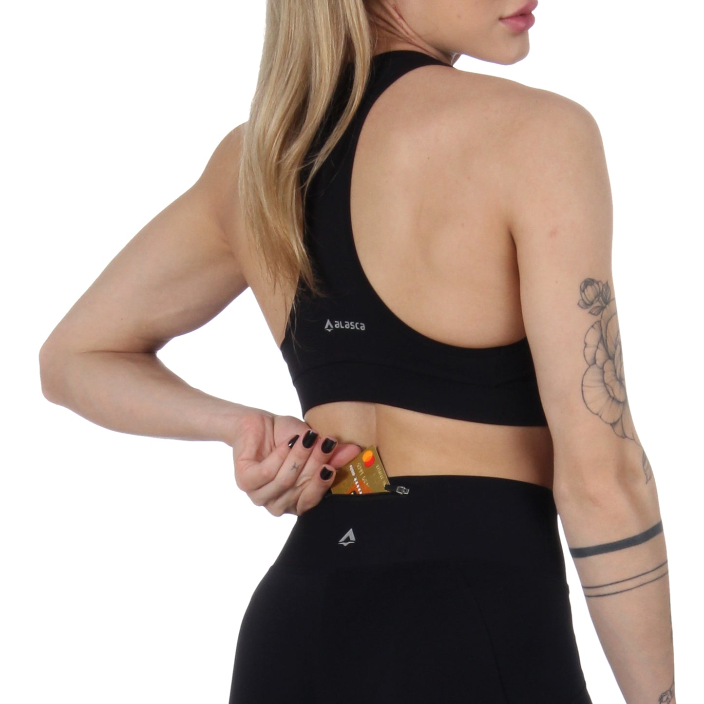 Legging Feminina Bolsos Emana Preta Alasca