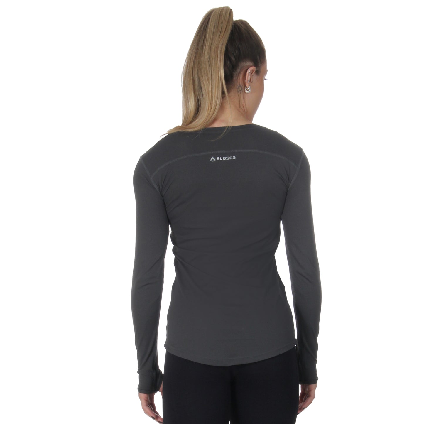 Camiseta Feminina Manga Longa Final Tech Cinza Alasca