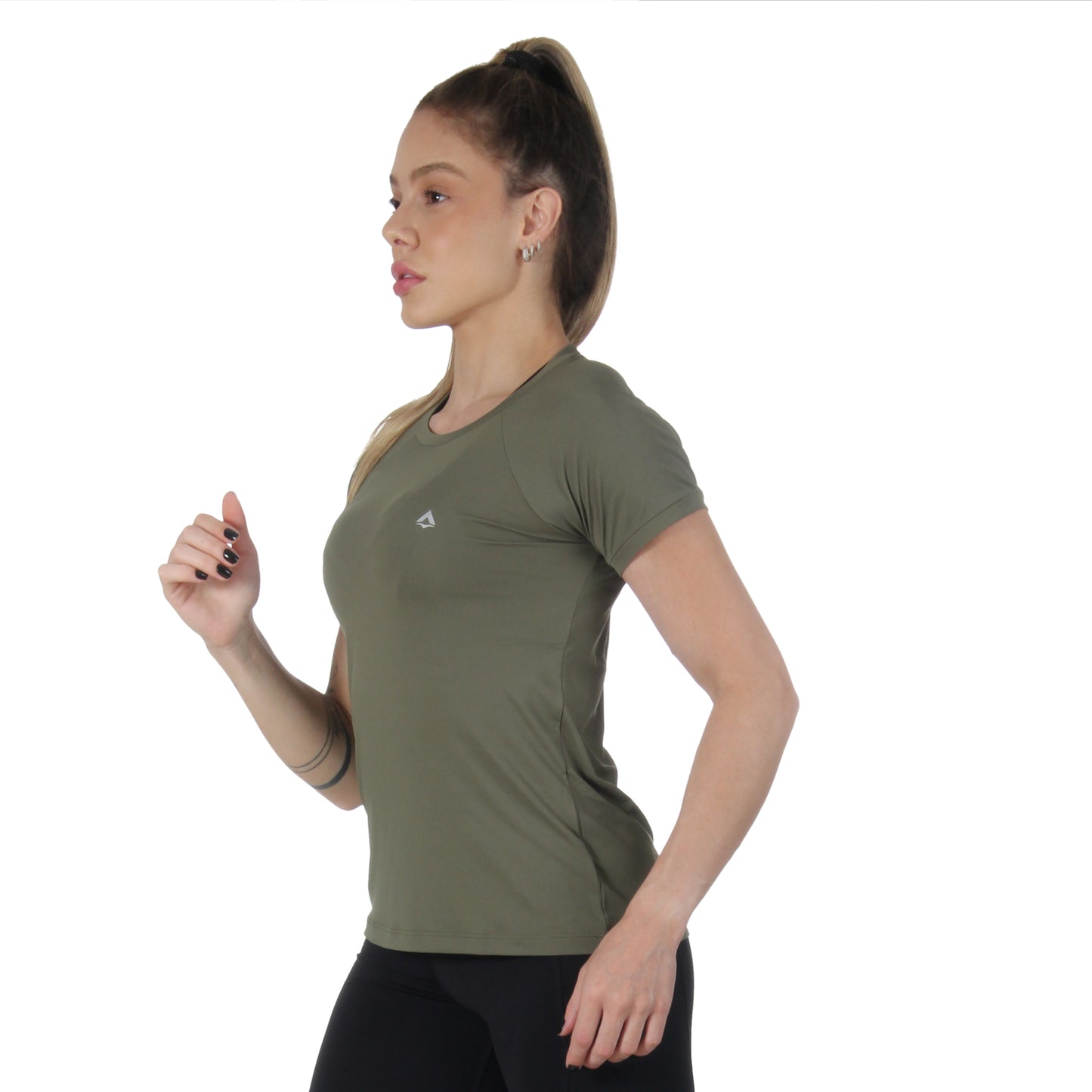 Camiseta Feminina Manga Curta Final Tech Verde Alasca