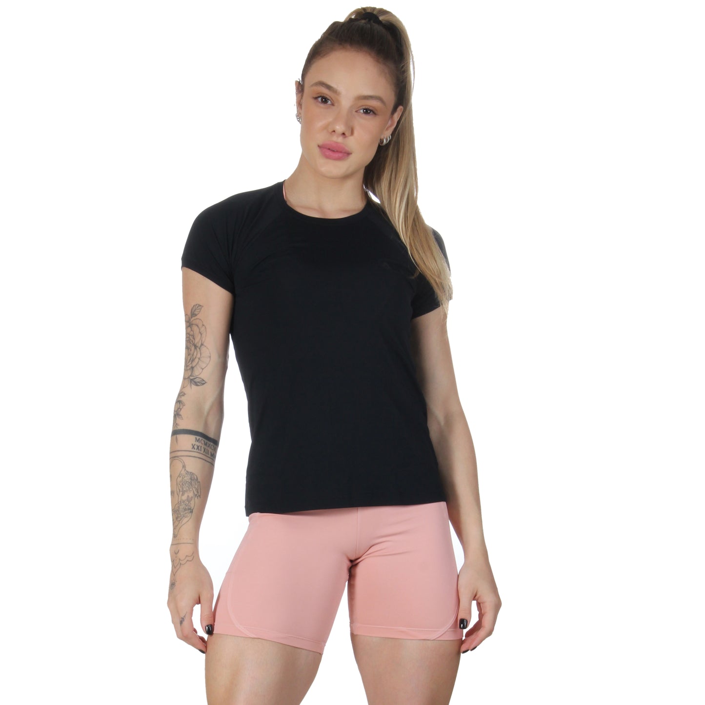 Camiseta Feminina Manga Curta Final Tech Preta Alasca