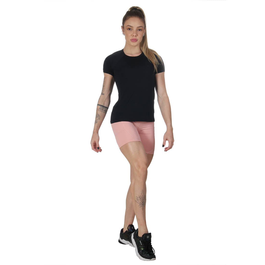 Camiseta Feminina Manga Curta Final Tech Preta Alasca