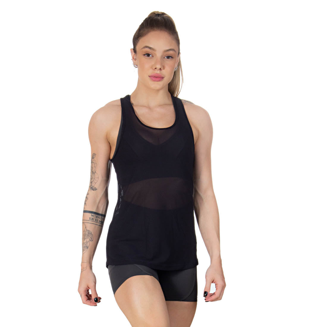 Regata Feminina Essential Preto Alasca