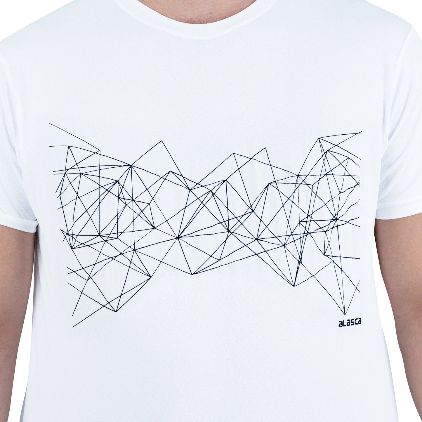 Camiseta Masculina Manga Curta Essential Branca Alasca