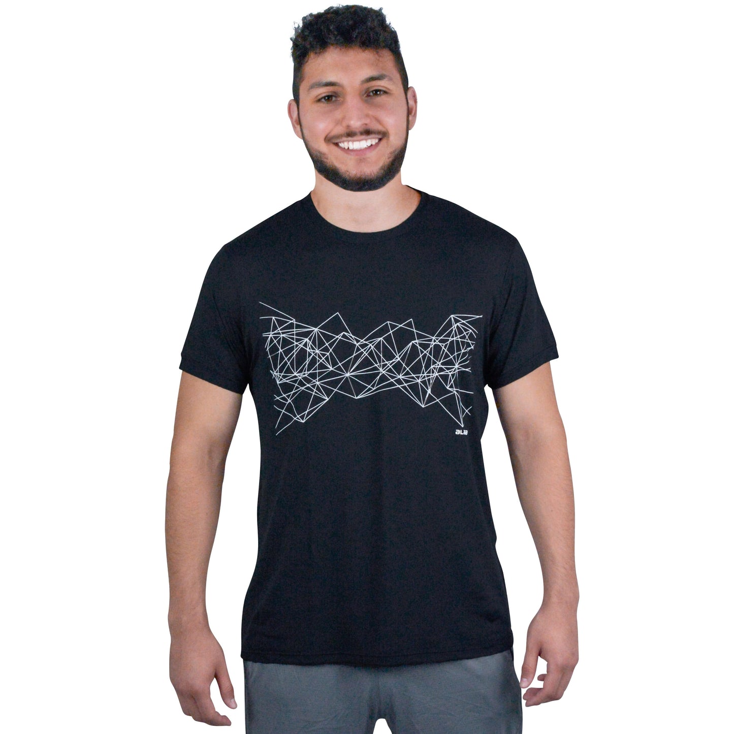 Camiseta Masculina Manga Curta Essential Preta Alasca