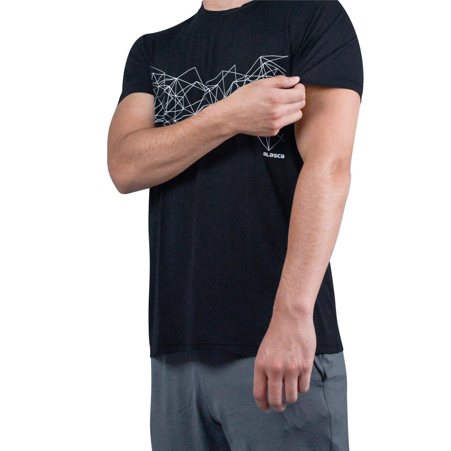 Camiseta Masculina Manga Curta Essential Preta Alasca