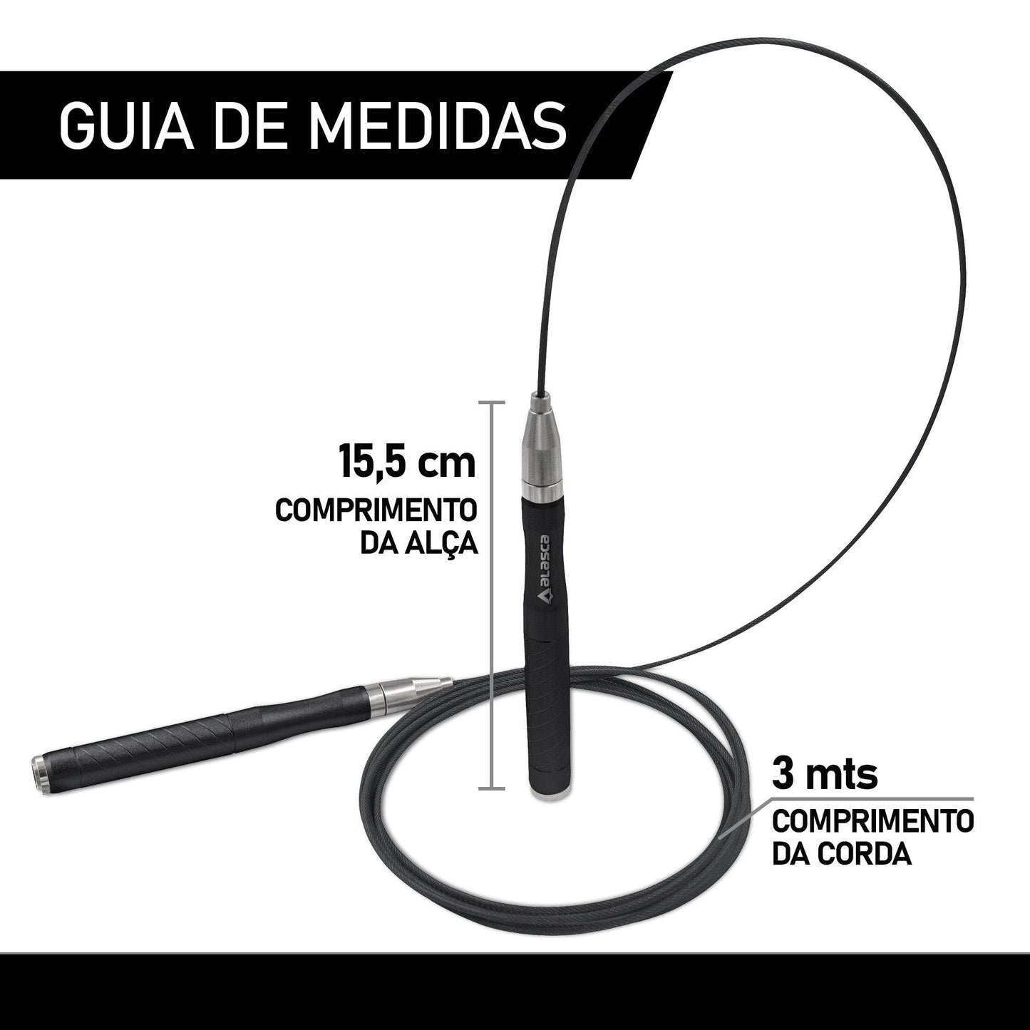 Corda de Pular Profissional Ajustável Alasca