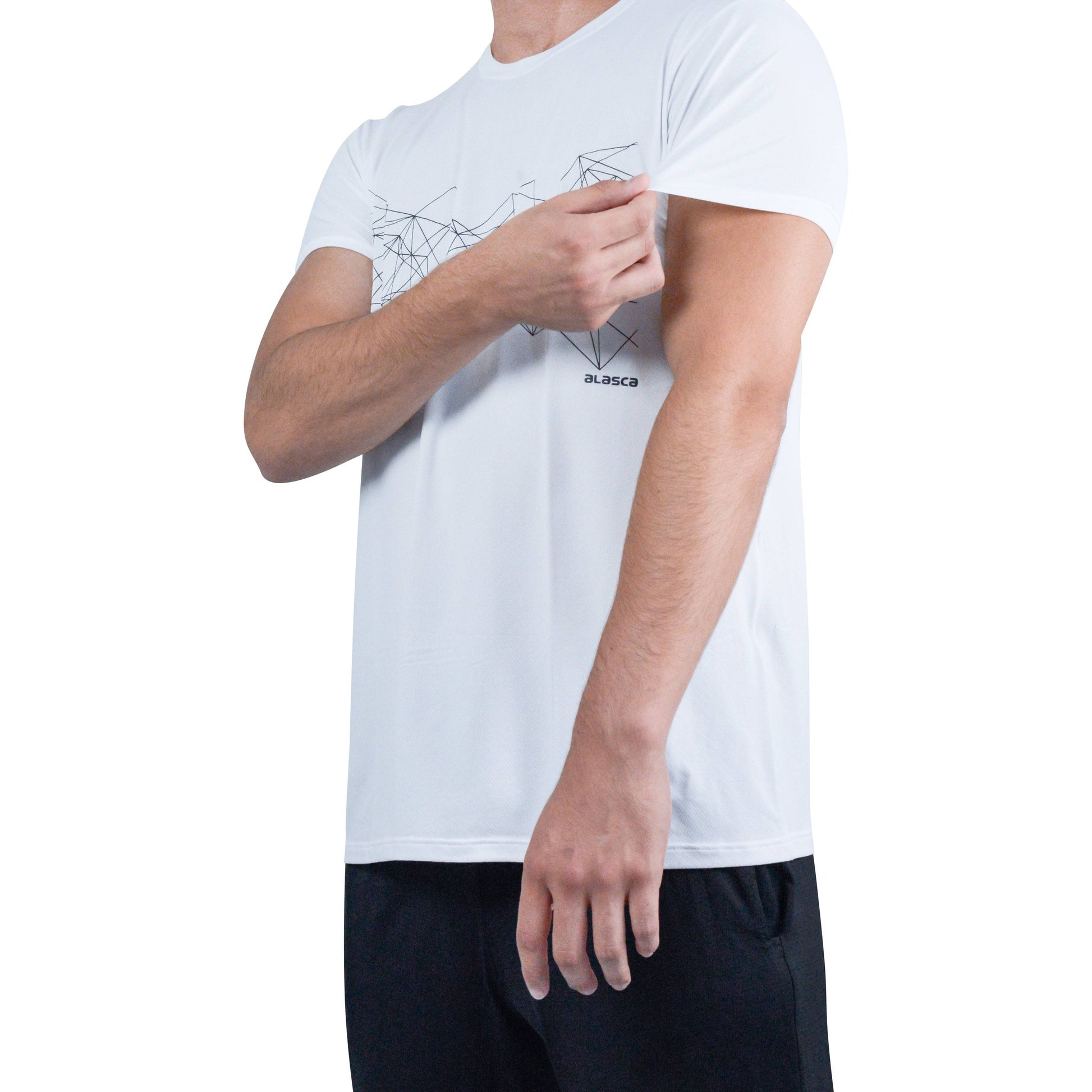Camiseta Masculina Manga Curta Essential Branca Alasca